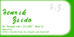 henrik zsido business card