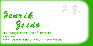 henrik zsido business card